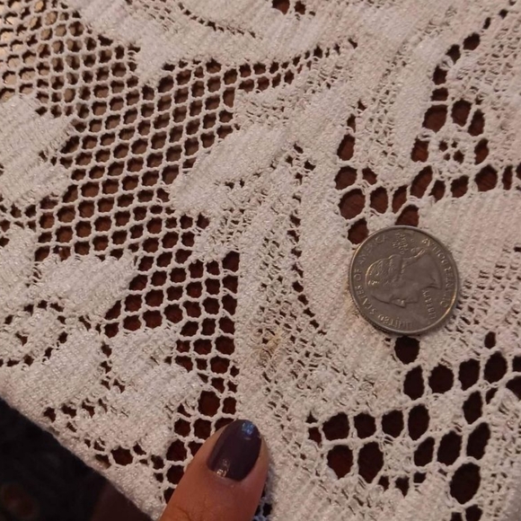 Vtg Cotton Quaker Lace Tablecloth #4370 70"x60" Rectangular Bone - Picture 9 of 9